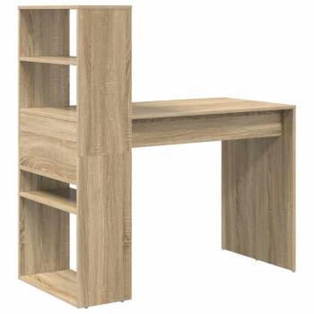 Schreibtisch mit Stauraum Sonoma Eiche 113x54x120 cm Spanplatte