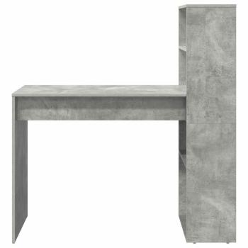 Schreibtisch mit Stauraum Beton Grau 113x54x120 cm Holzwerkstoff