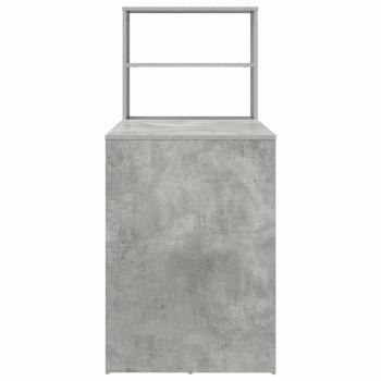 Schreibtisch mit Stauraum Beton Grau 113x54x120 cm Holzwerkstoff