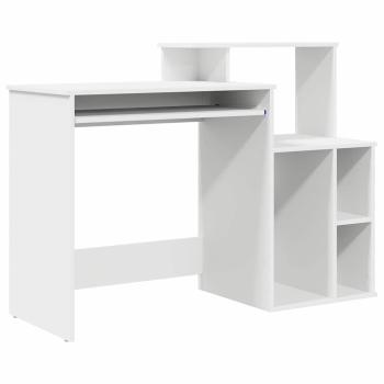 Schreibtisch mit Stauraum Weiß 120.5x44x88.5 cm Holzwerkstoff