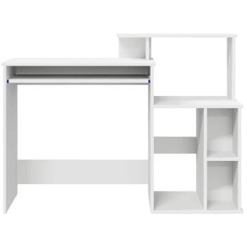 Schreibtisch mit Stauraum Weiß 120.5x44x88.5 cm Holzwerkstoff
