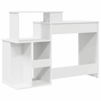 Schreibtisch mit Stauraum Weiß 120.5x44x88.5 cm Holzwerkstoff
