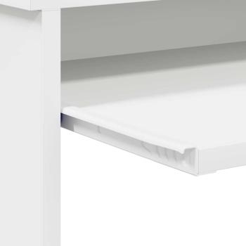 Schreibtisch mit Stauraum Weiß 120.5x44x88.5 cm Holzwerkstoff