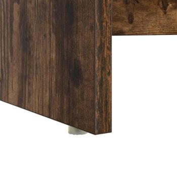 Schreibtisch mit Stauraum rauchige Eiche 120.5x44x88.5 cm Holzwerkstoff