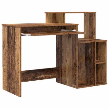 Schreibtisch mit Stauraum Alter Holz 120,5x44x88,5 cm Holzwerkstoff