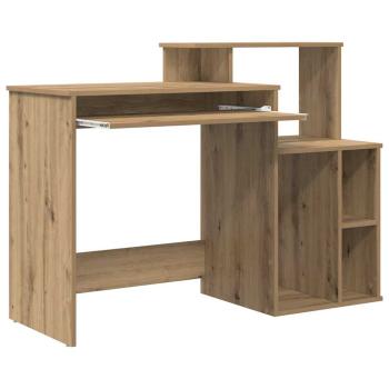 Schreibtisch mit Stauraum Kunsthandwerker Eiche 120,5 x 44 x 88,5 cm Holzwerkstoff