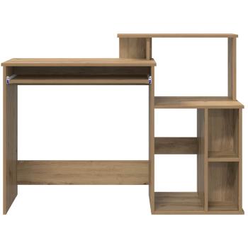 Schreibtisch mit Stauraum Kunsthandwerker Eiche 120,5 x 44 x 88,5 cm Holzwerkstoff