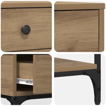 Konsolentisch Eiche 75x34.5x75 cm Holzwerkstoff