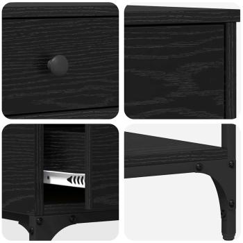 Konsole Tisch Schwarze Eiche 75x34.5x75 cm Holzwerkstoff