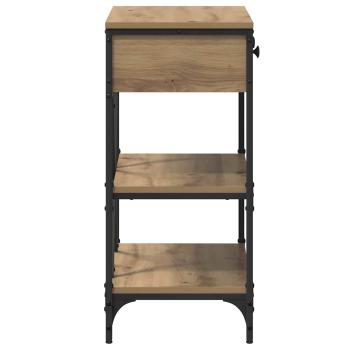 Konsolentisch Massivholz Eiche 75x34,5x75 cm Holzwerkstoff