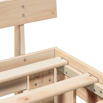 Bettrahmen mit Kopfteil 90x190 cm Massivholz Kiefer