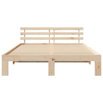 Natur Kiefernholz Bettgestell Natur Massivholz Kiefer 160 x 200 cm