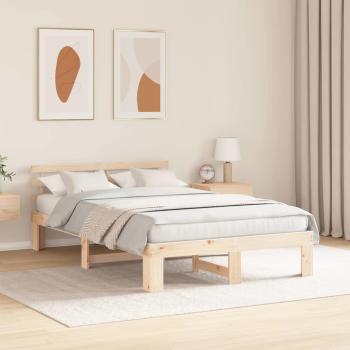 Kiefernholz Bettgestell Natürliches Holz Massivholz 140 x 190 cm