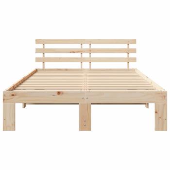 Kiefernholz Bettgestell Natürliches Holz Massivholz 140 x 190 cm