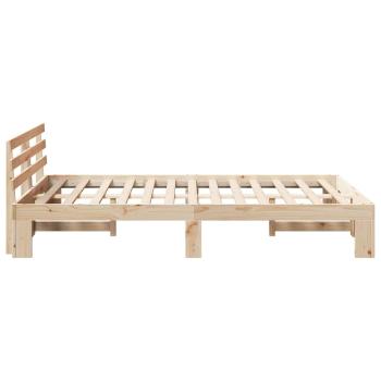 Kiefernholz Bettgestell Natürliches Holz Massivholz 140 x 190 cm