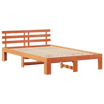 Kiefer Holz Bettgestell Wachsbraun Massivholz 135 x 190 cm