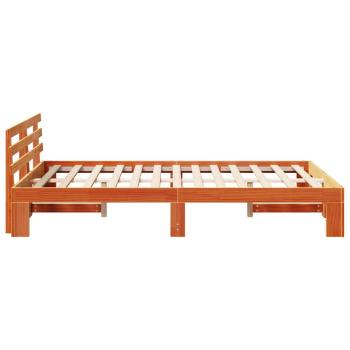 Kiefer Holz Bettgestell Wachsbraun Massivholz 135 x 190 cm