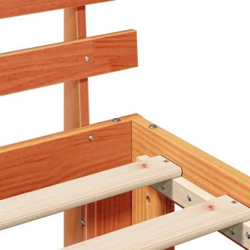 Holz Bettgestell Wachs Braun Massivholz 100 x 200 cm Langlebig