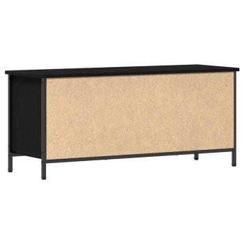TV-Schränk 100 x 35 x 45 cm Schwarz Eichen-Optik Holzwerkstoff