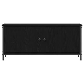 Schwarzer Eichen TV-Ständer Schwarze Eiche Spanplatte, Metall