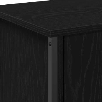 Schwarz Eiche TV-Unterschrank Schwarz Eiche Holzwerkstoff