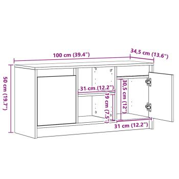 Unterhaltungszentrum Altholz Holzwerkstoff 100 x 34,5 x 50 cm