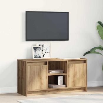ARDEBO.de - Entertainment Center Artisan Eiche Holzwerkstoff Mittel Regale