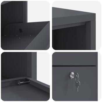 Paketdropbox Anthrazit 44x22x82 cm Stahl