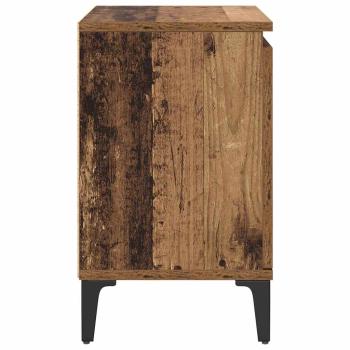Alter Holz Nachttisch Altes Holz Massivholz, Metall 40 x 30 x 50 cm
