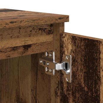 Alter Holz Nachttisch Altes Holz Massivholz, Metall 40 x 30 x 50 cm