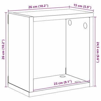 Wandmontierte Regale Schwarze Eiche Holzwerkstoff 26 x 15 x 26 cm