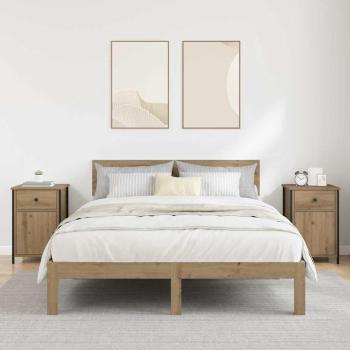 Nachttische 2 Stk Artisan Eiche 40x42x60 cm Holzwerkstoff