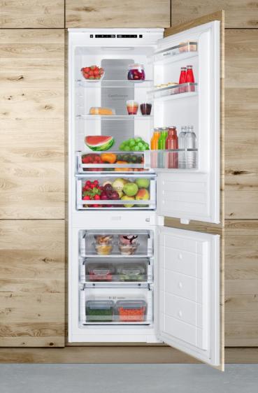 Amica EKGCS 387 960 Einbau-Kühl-/Gefrierkombination, Nischenhöhe: 178 cm, 244 L, Festtür-Technik, NoFrost, elektronische Steuerung, Inverter Kompressor, weiß (1195123)