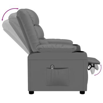 Relaxsessel Elektrisch Grau Kunstleder
