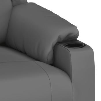 Massagesessel Elektrisch Grau Kunstleder