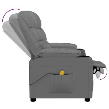 Massagesessel Grau Kunstleder