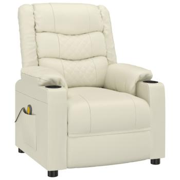 Massagesessel Creme Kunstleder