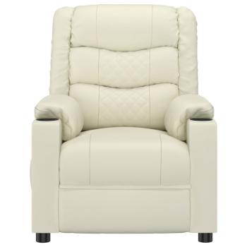 Massagesessel Creme Kunstleder