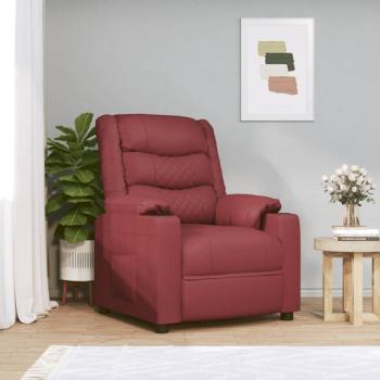 ARDEBO.de - Relaxsessel Elektrisch Weinrot Kunstleder