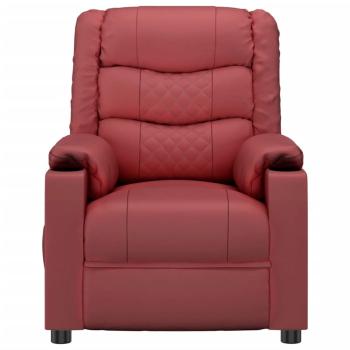 Massagesessel Weinrot Kunstleder