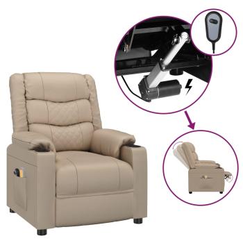 Massagesessel Elektrisch Cappuccino-Braun Kunstleder