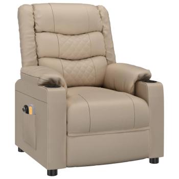 Massagesessel Elektrisch Cappuccino-Braun Kunstleder