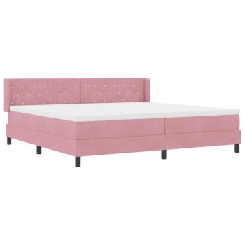 Boxspringbett mit Matratze Rosa 200x200 cm Samt