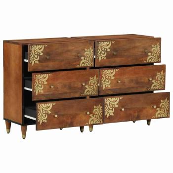 Sideboards 2 Stück Honigbraun 60x33.5x75 cm Massivholz Mango, Sideboard 60x33x75 cm Massivholz Mango