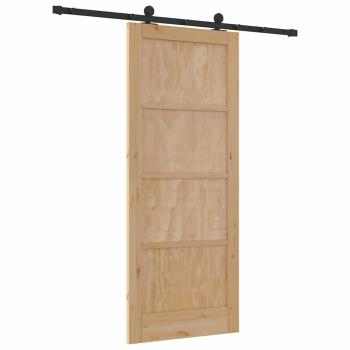 Schiebetür mit Hardware-Set 83x202 cm Massivholzkiefer, Innentür 'ORKDAL'83x202x4 cm Massivholzkiefer
