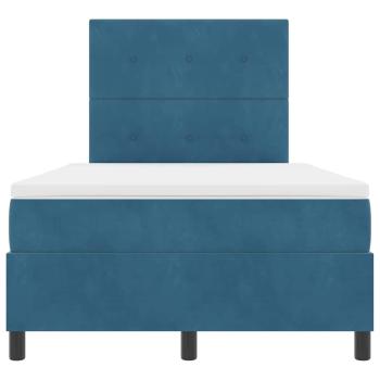 ARDEBO.de - Boxspringbett mit Matratze Dunkelblau 120x200 cm Samt