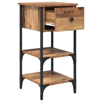 Nachttisch Alter Holz 34x36x70 cm Holzwerkstoff