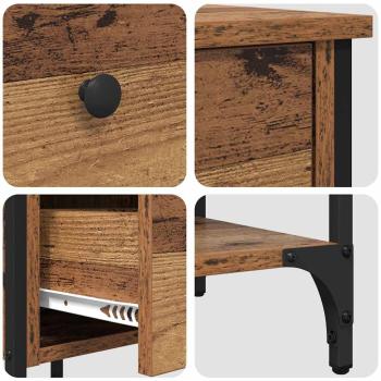 Nachttisch Alter Holz 34x36x70 cm Holzwerkstoff