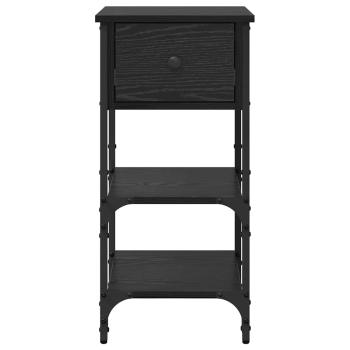 Nachttisch Schwarz Eiche 34x36x70 cm Engineered Wood