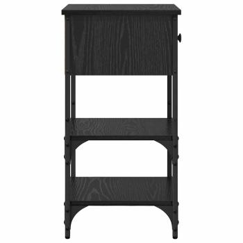 Nachttisch Schwarz Eiche 34x36x70 cm Engineered Wood